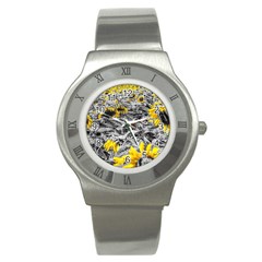 Sunflower Field Girasol Sunflower Stainless Steel Watch by Sapixe