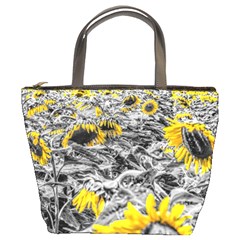 Sunflower Field Girasol Sunflower Bucket Bag by Sapixe