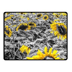 Sunflower Field Girasol Sunflower Fleece Blanket (small) by Sapixe