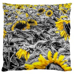 Sunflower Field Girasol Sunflower Large Cushion Case (one Side) by Sapixe