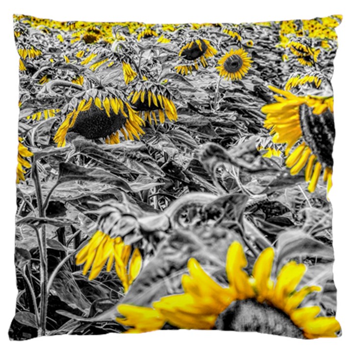 Sunflower Field Girasol Sunflower Large Cushion Case (Two Sides)