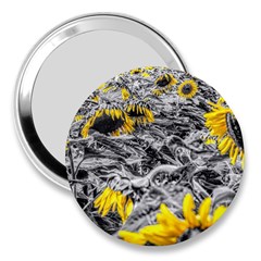 Sunflower Field Girasol Sunflower 3  Handbag Mirrors by Sapixe