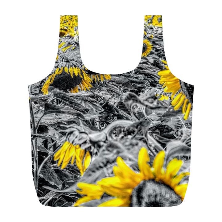 Sunflower Field Girasol Sunflower Full Print Recycle Bag (L)