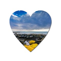 Iceland Nature Mountains Landscape Heart Magnet by Sapixe