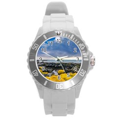 Iceland Nature Mountains Landscape Round Plastic Sport Watch (l) by Sapixe