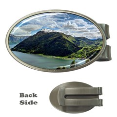 Panoramic Nature Mountain Water Money Clips (oval)  by Sapixe