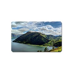 Panoramic Nature Mountain Water Magnet (name Card) by Sapixe