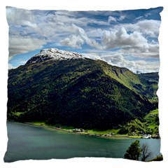 Panoramic Nature Mountain Water Large Cushion Case (two Sides) by Sapixe