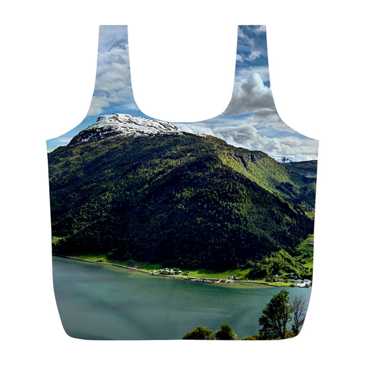 Panoramic Nature Mountain Water Full Print Recycle Bag (L)