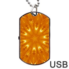 Kaleidoscopic Flower Dog Tag Usb Flash (two Sides) by yoursparklingshop