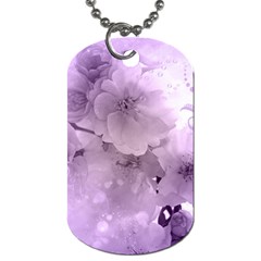 Wonderful Flowers In Soft Violet Colors Dog Tag (two Sides) by FantasyWorld7