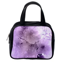 Wonderful Flowers In Soft Violet Colors Classic Handbag (one Side) by FantasyWorld7