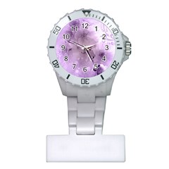 Wonderful Flowers In Soft Violet Colors Plastic Nurses Watch by FantasyWorld7