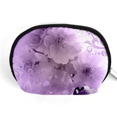 Wonderful Flowers In Soft Violet Colors Accessory Pouch (medium) by FantasyWorld7