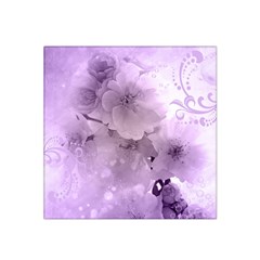 Wonderful Flowers In Soft Violet Colors Satin Bandana Scarf by FantasyWorld7