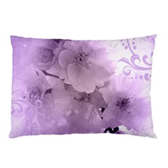 Wonderful Flowers In Soft Violet Colors Pillow Case by FantasyWorld7