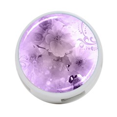 Wonderful Flowers In Soft Violet Colors 4-port Usb Hub (one Side) by FantasyWorld7