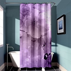 Wonderful Flowers In Soft Violet Colors Shower Curtain 36  X 72  (stall)  by FantasyWorld7