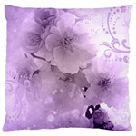 Wonderful Flowers In Soft Violet Colors Large Cushion Case (Two Sides) Back