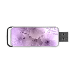 Wonderful Flowers In Soft Violet Colors Portable Usb Flash (two Sides) by FantasyWorld7