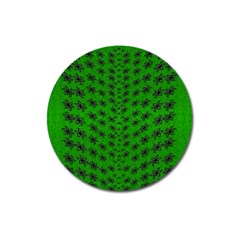 Forest Flowers In The Green Soft Ornate Nature Magnet 3  (round) by pepitasart