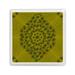 Flower Wreath In The Green Soft Yellow Nature Memory Card Reader (square) by pepitasart