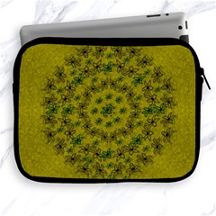 Flower Wreath In The Green Soft Yellow Nature Apple Ipad 2/3/4 Zipper Cases by pepitasart