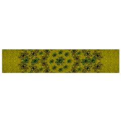 Flower Wreath In The Green Soft Yellow Nature Small Flano Scarf by pepitasart