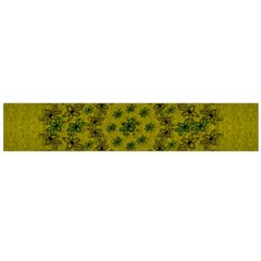 Flower Wreath In The Green Soft Yellow Nature Large Flano Scarf  by pepitasart