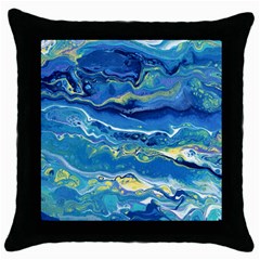 Sunlit Waters Throw Pillow Case (Black)