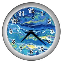 Sunlit Waters Wall Clock (Silver)