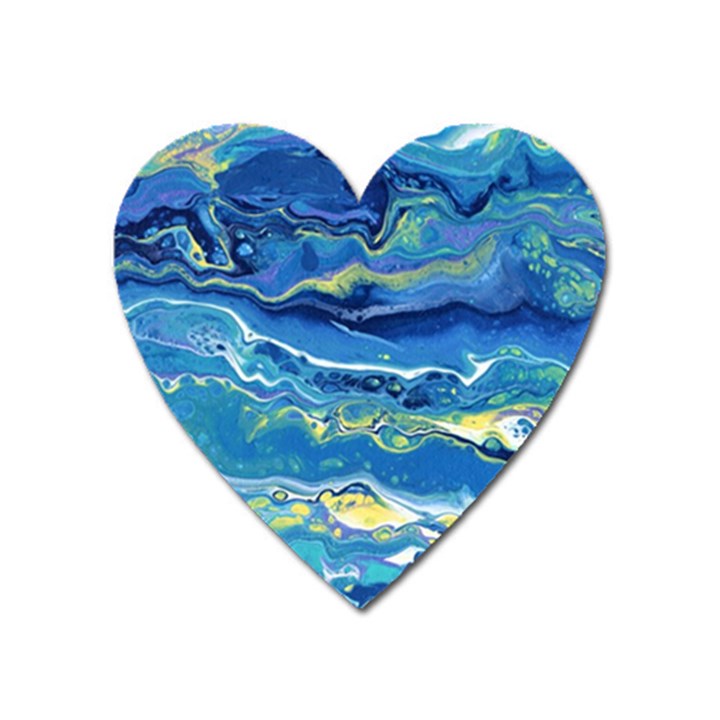 Sunlit Waters Heart Magnet