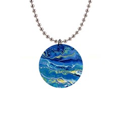 Sunlit Waters 1  Button Necklace by lwdstudio