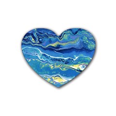 Sunlit Waters Heart Coaster (4 Pack)  by lwdstudio