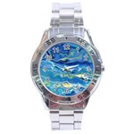 Sunlit Waters Stainless Steel Analogue Watch Front