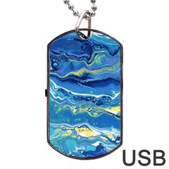 Sunlit Waters Dog Tag USB Flash (One Side)