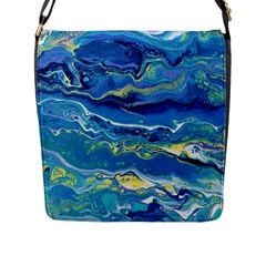 Sunlit Waters Flap Closure Messenger Bag (l) by lwdstudio