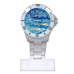 Sunlit Waters Plastic Nurses Watch by lwdstudio