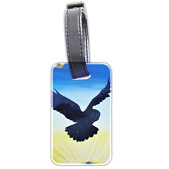 Sunset Owl Luggage Tags (two Sides) by lwdstudio