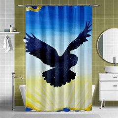 Sunset Owl Shower Curtain 48  X 72  (small)  by lwdstudio