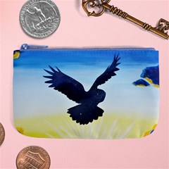 Sunset Owl Large Coin Purse by lwdstudio