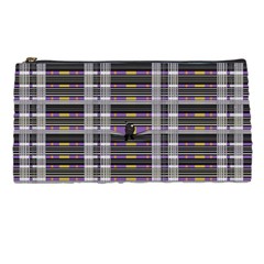 Playing With Plaid Kitten (purple) Halloween Pattern Pencil Cases by emilyzragz