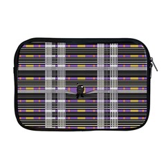 Playing With Plaid Kitten (purple) Halloween Pattern Apple Macbook Pro 17  Zipper Case by emilyzragz