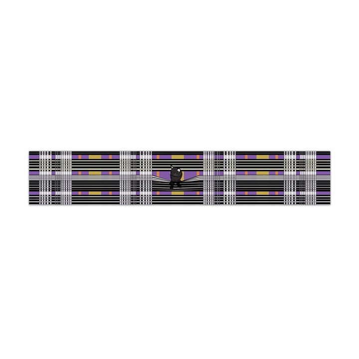 Playing with Plaid Kitten (Purple) Halloween Pattern Flano Scarf (Mini)