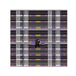 Playing with Plaid Kitten (Purple) Halloween Pattern Small Satin Scarf (Square) Front