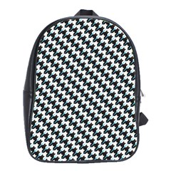 Massaging Kitties Houndstooth Pattern School Bag (large) by emilyzragz