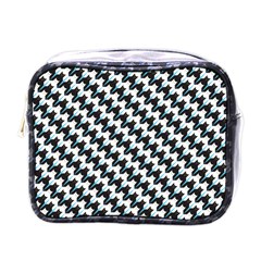 Massaging Kitties Houndstooth Pattern Mini Toiletries Bag (one Side) by emilyzragz