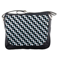 Massaging Kitties Houndstooth Pattern Messenger Bag by emilyzragz