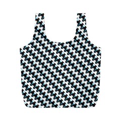 Massaging Kitties Houndstooth Pattern Full Print Recycle Bag (m) by emilyzragz