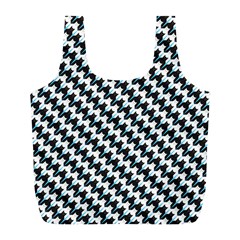 Massaging Kitties Houndstooth Pattern Full Print Recycle Bag (l) by emilyzragz